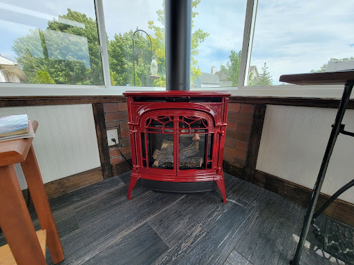 sunroom fireplace